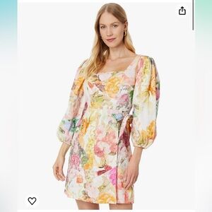 Vince camuto Aline square neck floral dress size 12